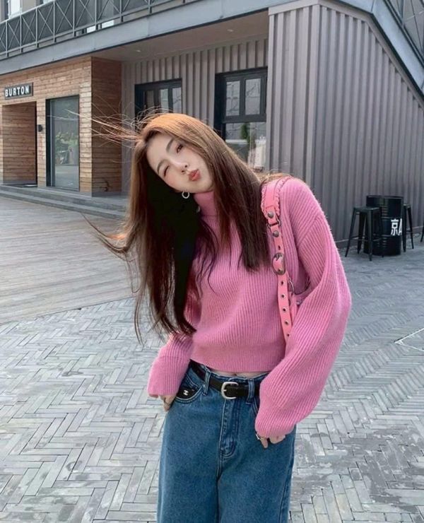 韓妞好比例高領短版氣質毛衣-4色 韓妞好比例高領短版氣質毛衣-4色