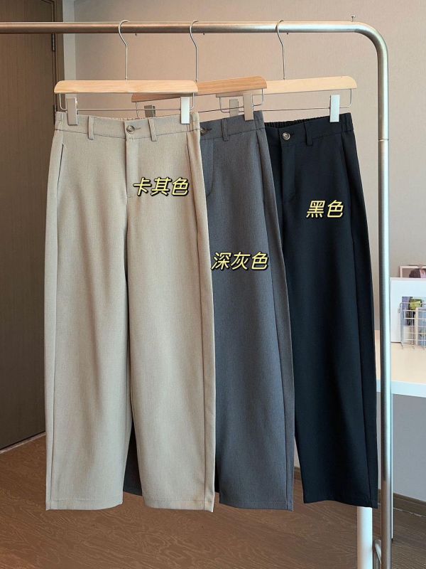 立體剪裁高腰小直筒秋西裝褲-3色 立體剪裁高腰小直筒秋西裝褲-3色