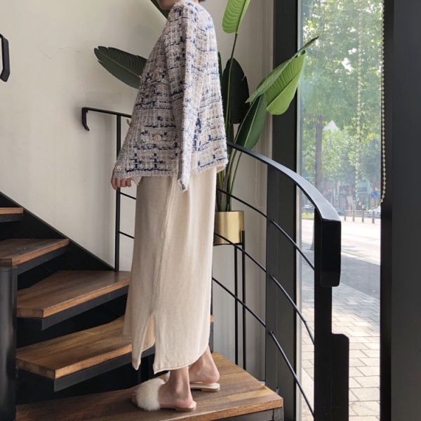 Korea 氣質寬鬆小香風針織外套-3色 Korea 氣質寬鬆小香風針織外套-3色