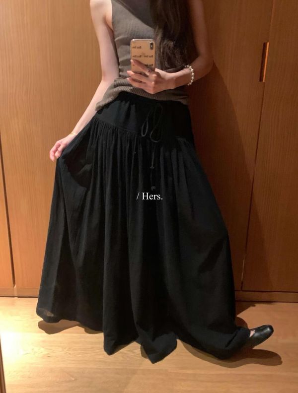 可調整腰圍 慵懶設計感寬鬆休閒闊腿褲-3色 可調整腰圍 慵懶設計感寬鬆休閒闊腿褲-3色