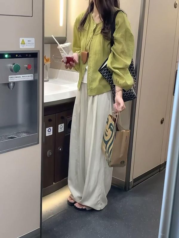 夏季顯白芥綠黃鬆弛感雪花棉防曬開衫-2色 夏季顯白芥綠黃鬆弛感雪花棉防曬開衫-2色