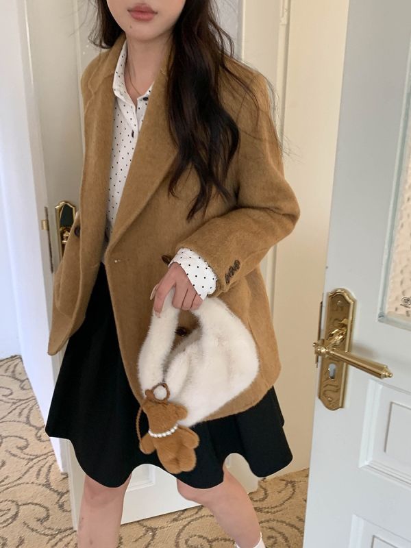 穿上氣質上升 質感羊毛雙面呢西裝外套-4色 穿上氣質上升 質感羊毛雙面呢西裝外套-4色