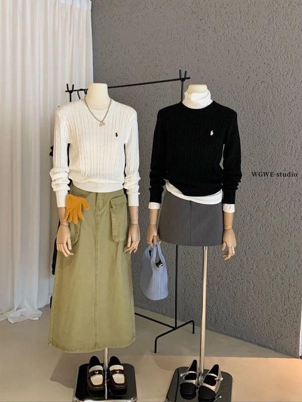 韓系休閒修身短款針織上衣-3色 韓系休閒修身短款針織上衣-3色