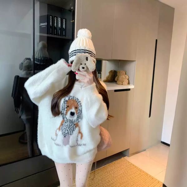 水貂毛軟柔柔小狗針織毛衣 水貂毛軟柔柔小狗針織毛衣