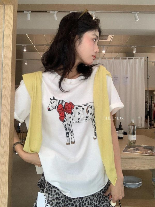 抽象手繪T斑馬抽象感舒適上衣 抽象手繪T斑馬抽象感舒適上衣