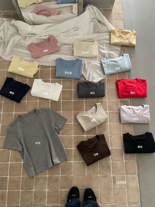 韓系基礎款百搭彈力短袖T恤-15色 韓系基礎款百搭彈力短袖T恤-15色