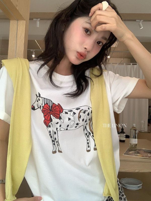 抽象手繪T斑馬抽象感舒適上衣 抽象手繪T斑馬抽象感舒適上衣