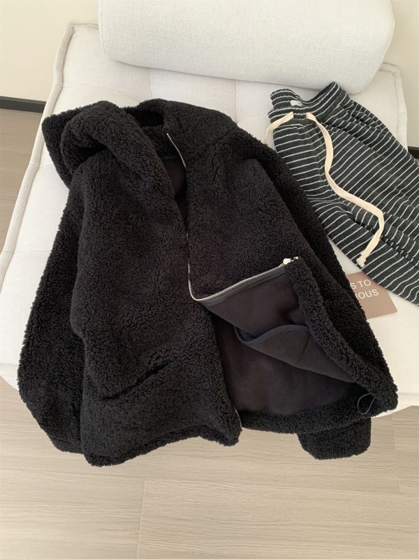 厚實雙面羊羔毛鬆弛感拉鏈毛衣外套-2色 厚實雙面羊羔毛鬆弛感拉鏈毛衣外套-2色