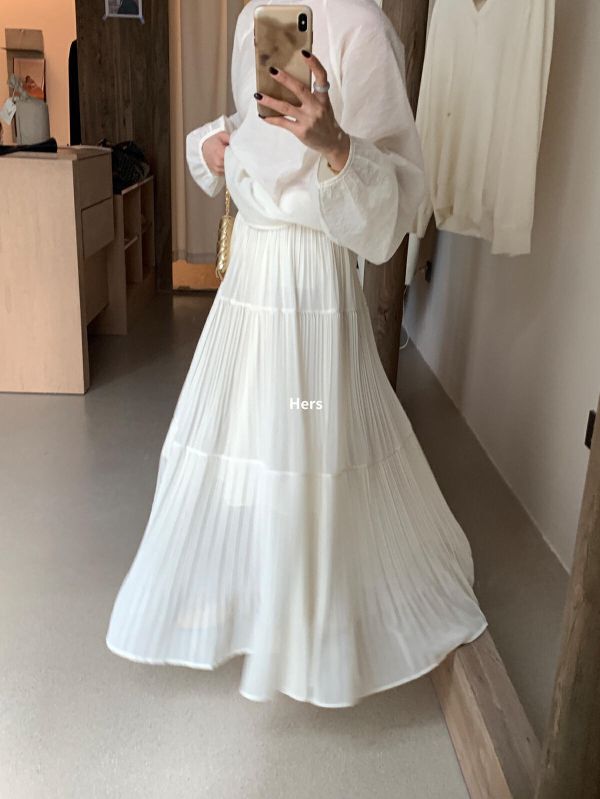 高品質簡約氣質小女人壓褶半身裙-3色 高品質簡約氣質小女人壓褶半身裙-3色