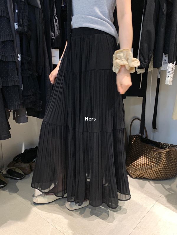 高品質簡約氣質小女人壓褶半身裙-3色 高品質簡約氣質小女人壓褶半身裙-3色