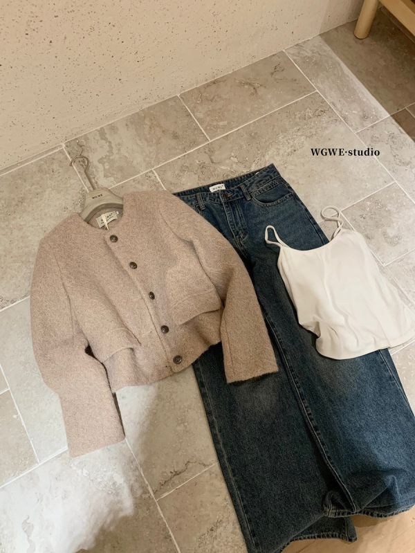 毛呢小香風韓系千金加厚上衣外套-4色 毛呢小香風韓系千金加厚上衣外套-4色