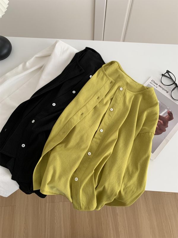 夏季顯白芥綠黃鬆弛感雪花棉防曬開衫-2色 夏季顯白芥綠黃鬆弛感雪花棉防曬開衫-2色