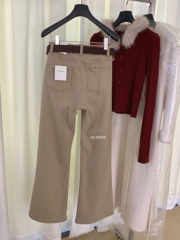 氣質百搭加絨高腰直筒微喇叭牛仔褲-3色 氣質百搭加絨高腰直筒微喇叭牛仔褲-3色