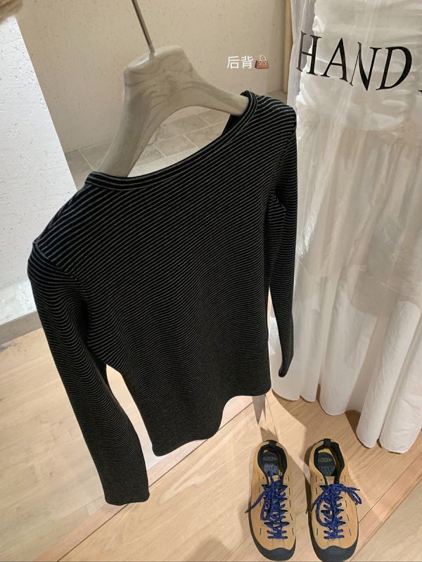 韓系條紋撞色百搭修身顯瘦T恤-5色 韓系條紋撞色百搭修身顯瘦T恤-5色