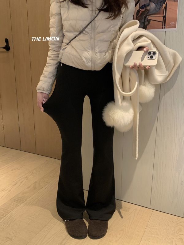 韓系磨毛高彈顯瘦加絨微喇瑜伽褲 韓系磨毛高彈顯瘦加絨微喇瑜伽褲