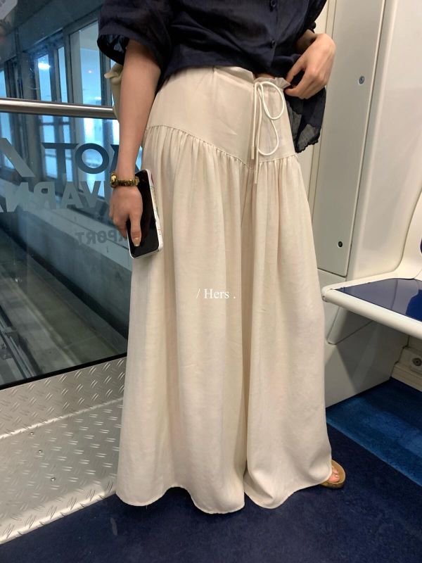 可調整腰圍 慵懶設計感寬鬆休閒闊腿褲-3色 可調整腰圍 慵懶設計感寬鬆休閒闊腿褲-3色