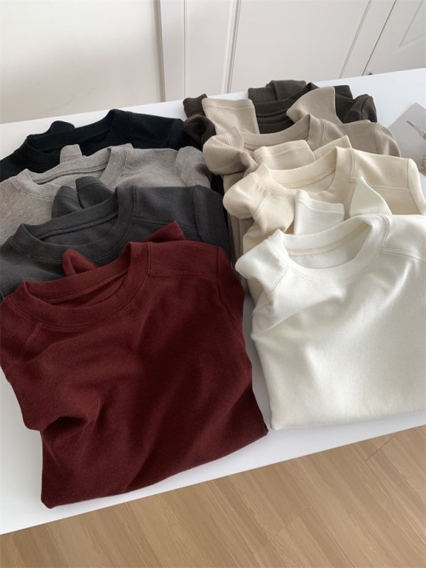 柔糯親膚好穿設計感正肩保暖打底上衣-8色 柔糯親膚好穿設計感正肩保暖打底上衣-8色