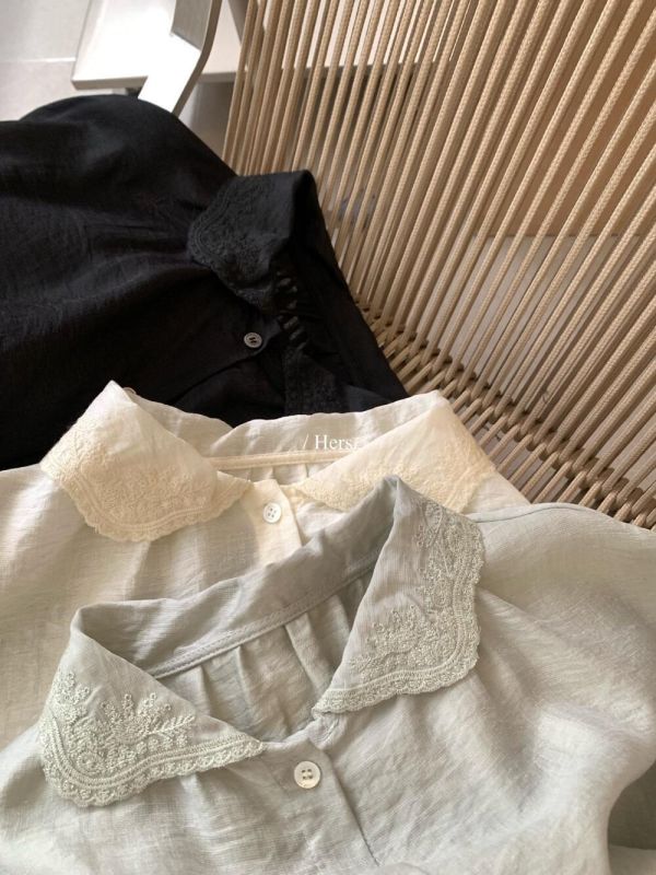 簡約氣質提花寬鬆質感襯衫-3色 簡約氣質提花寬鬆質感襯衫-3色