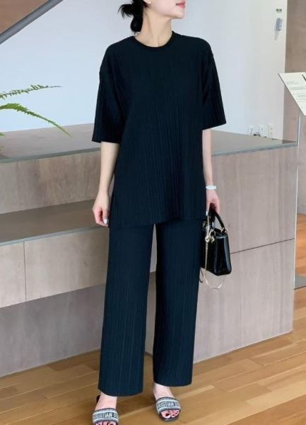 Korea 舒適褶皺寬鬆上衣+褲子set-3色 Korea 舒適褶皺寬鬆上衣+褲子set-3色