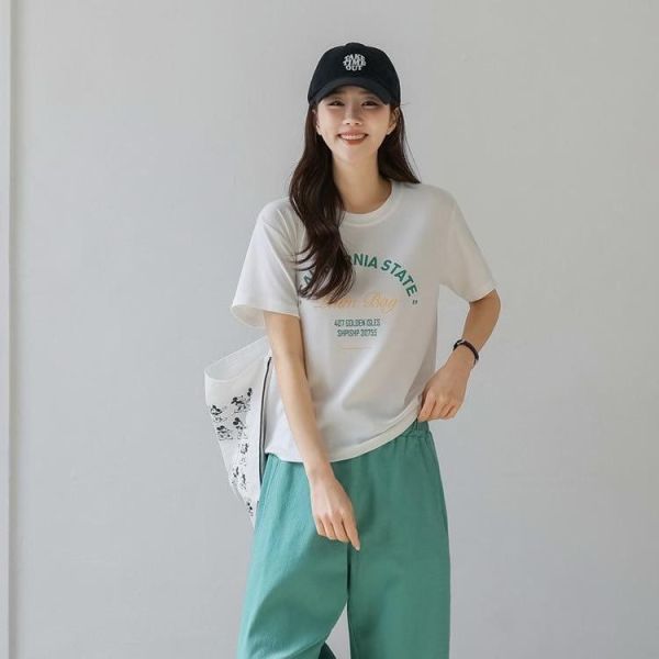 Korea  1989字母休閒T恤-2色 Korea  1989字母休閒T恤-2色