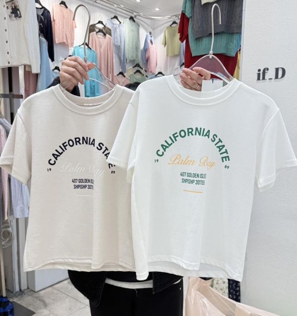 Korea  1989字母休閒T恤-2色 Korea  1989字母休閒T恤-2色