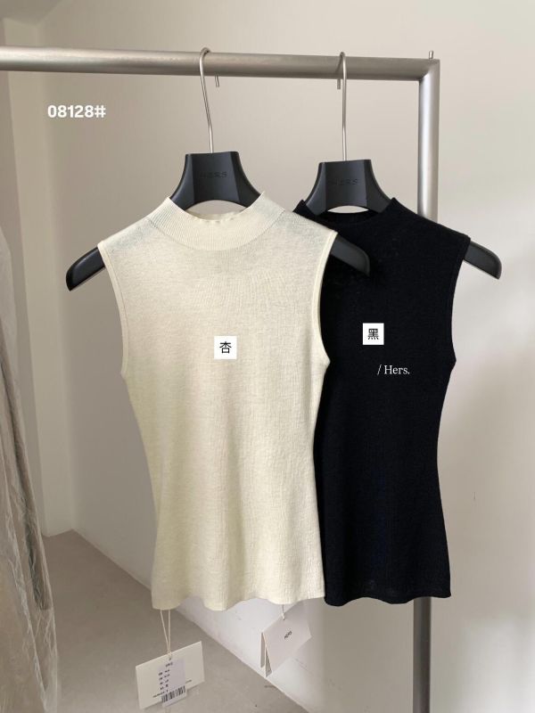 氣質微高領修身百搭針織背心-2色 氣質微高領修身百搭針織背心-2色