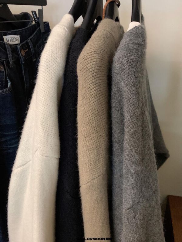 簡約風柔軟百搭寬鬆顯瘦長版針織開衫-4色 簡約風柔軟百搭寬鬆顯瘦長版針織開衫-4色