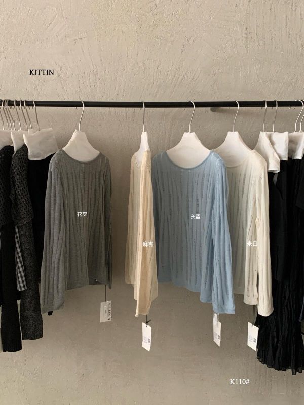 溫柔白月光氣質設計感針織衫-4色 溫柔白月光氣質設計感針織衫-4色