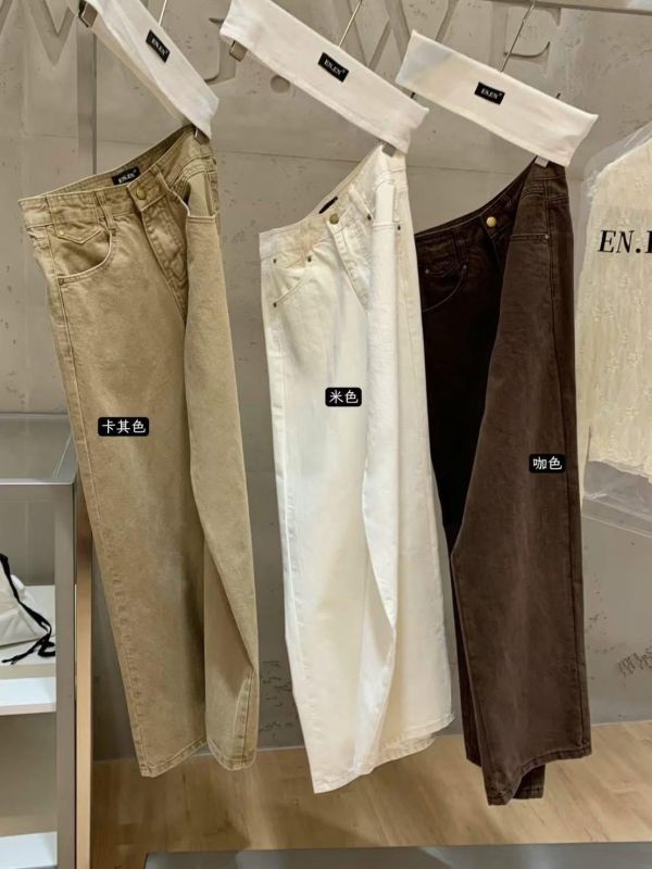 百搭復古直筒寬鬆休閒闊腿褲-3色 百搭復古直筒寬鬆休閒闊腿褲-3色