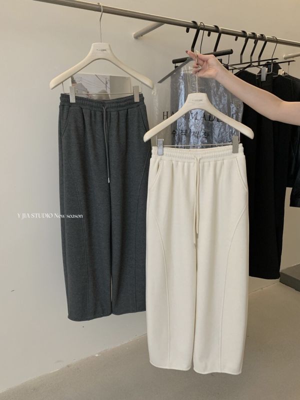 加絨加厚寬鬆彎刀休閒褲-2色 加絨加厚寬鬆彎刀休閒褲-2色