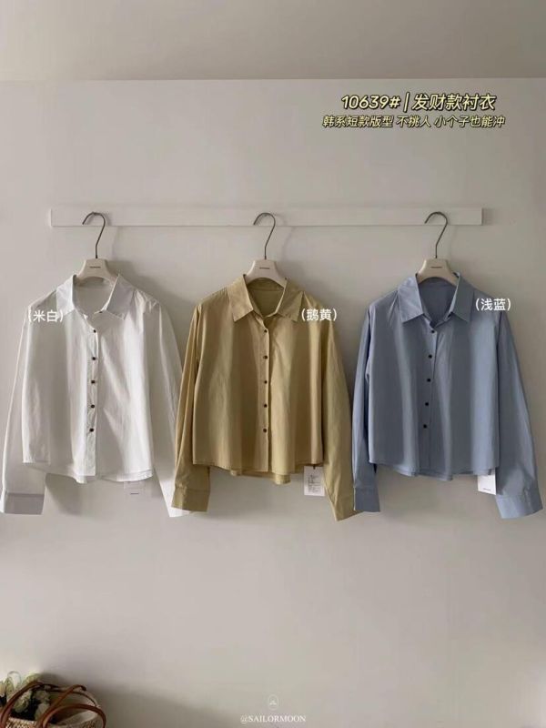 純色*短款*基礎百搭襯衫-11色 純色*短款*基礎百搭襯衫-14色