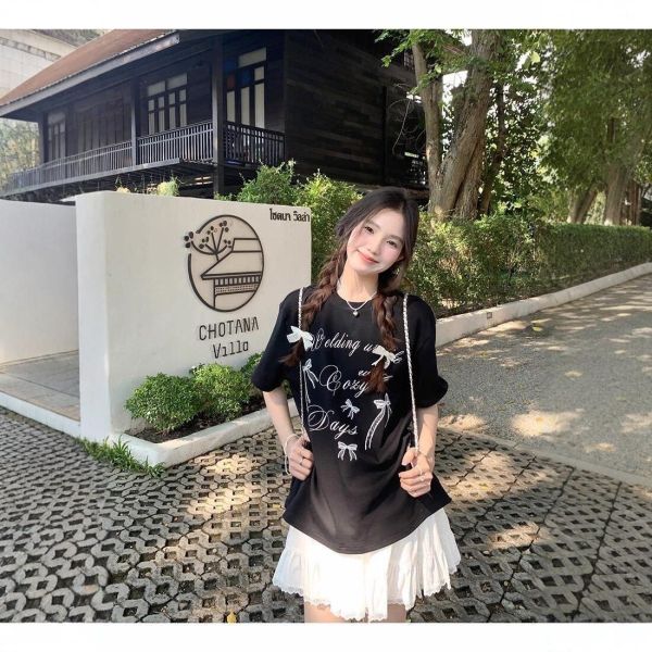 韓系小眾蝴蝶結寬鬆百搭T 韓系小眾蝴蝶結寬鬆百搭T