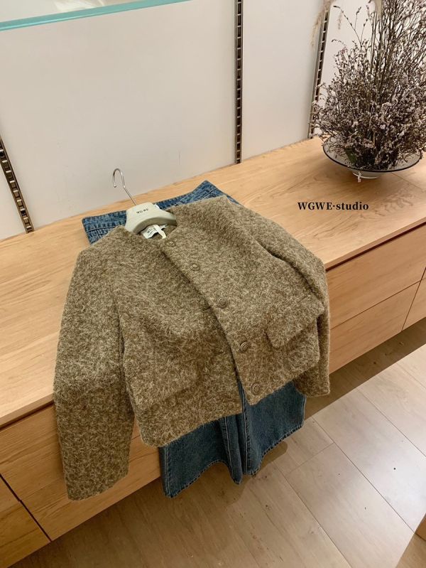 毛呢小香風韓系千金加厚上衣外套-4色 毛呢小香風韓系千金加厚上衣外套-4色