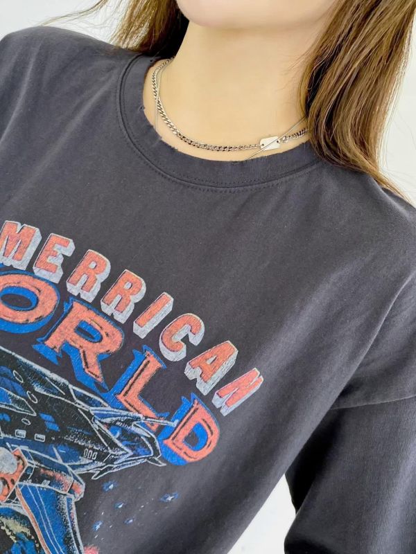 Korea 太空印圖寬版tee-3色 Korea 太空印圖寬版tee-3色