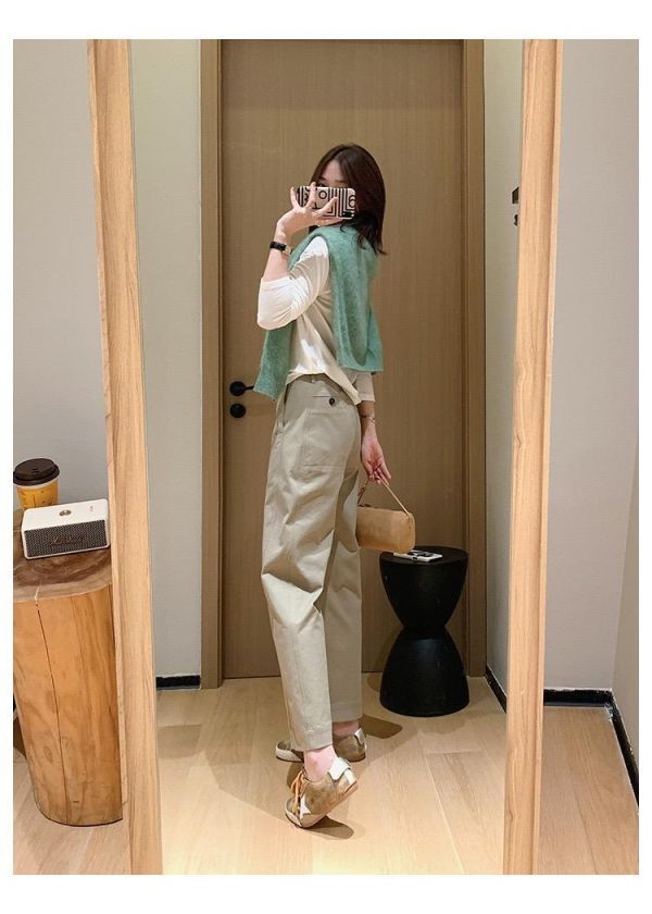 高彈立體剪裁九分窄版香蕉褲-3色 高彈立體剪裁九分窄版香蕉褲-3色