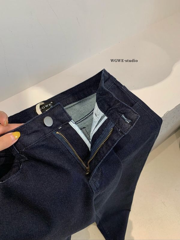 簡約風百搭彈力顯瘦九分小腳牛仔褲 簡約風百搭彈力顯瘦九分小腳牛仔褲