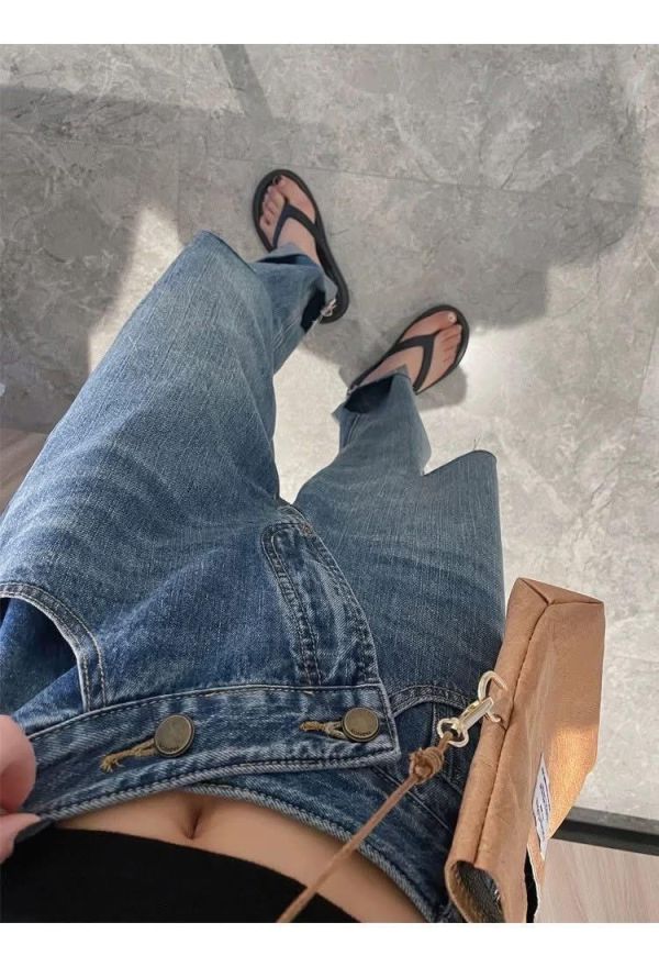 造型雙扣割破男友褲 造型雙扣割破男友褲