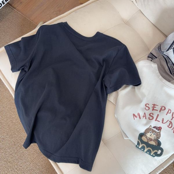 茶杯貓咪卡通印花T恤-2色 茶杯貓咪卡通印花T恤-2色