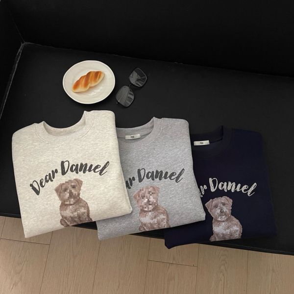 圓領日常休閒狗狗印花棉t-3色 圓領日常休閒狗狗印花棉t-3色