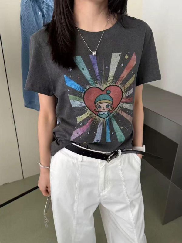 彩虹茉莉造型印花T恤-2色 彩虹茉莉造型印花T恤-2色