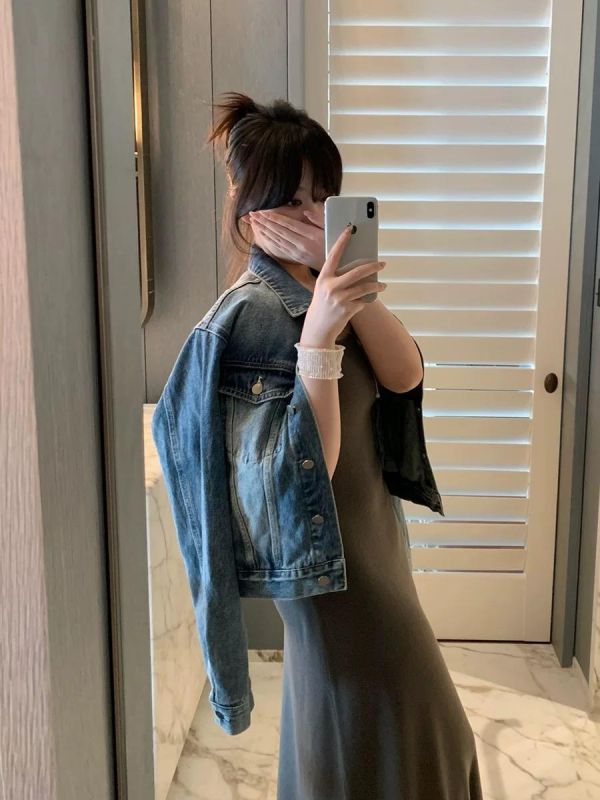 重工復古水洗翻領牛仔外套 重工復古水洗翻領牛仔外套