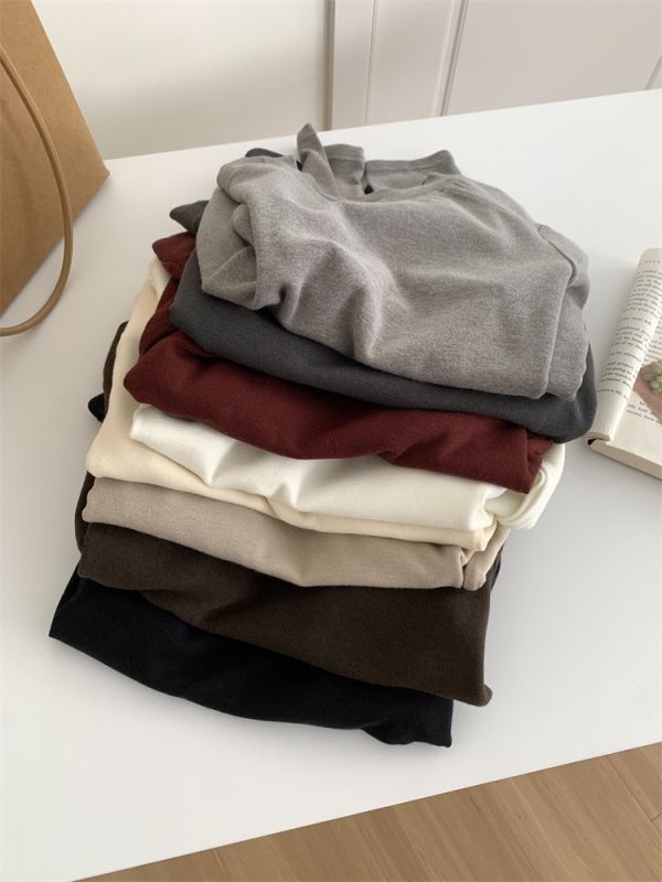 柔糯親膚好穿設計感正肩保暖打底上衣-8色 柔糯親膚好穿設計感正肩保暖打底上衣-8色