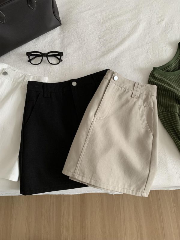 氣質天絲棉 防走光顯瘦超好搭短裙-3色 氣質天絲棉 防走光顯瘦超好搭短裙-3色