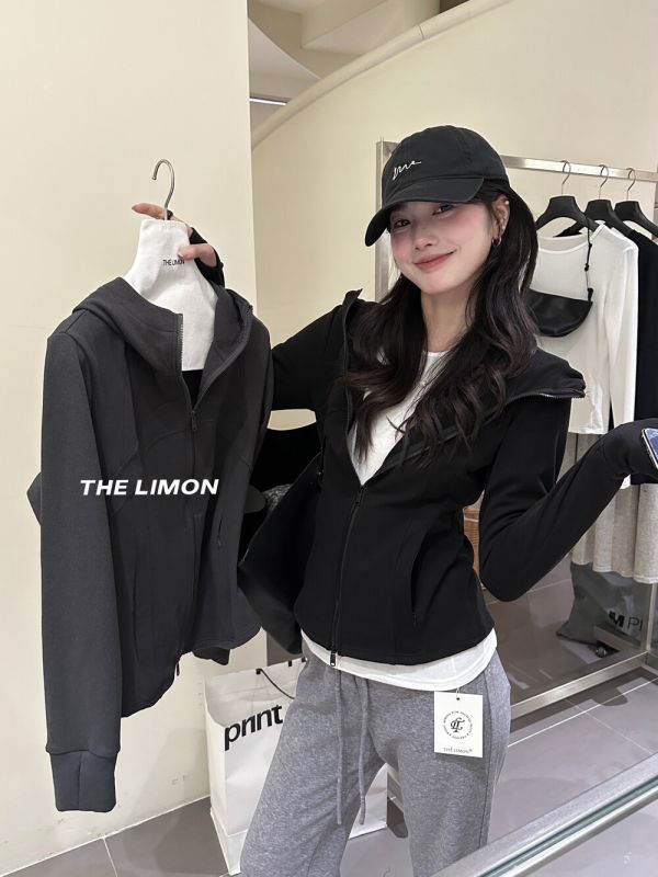 極簡風修身顯瘦薄絨磨毛拉鏈連帽外套-2色 極簡風修身顯瘦薄絨磨毛拉鏈連帽外套-2色