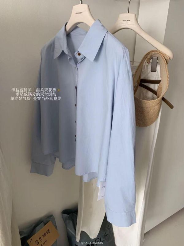 純色*短款*基礎百搭襯衫-11色 純色*短款*基礎百搭襯衫-14色