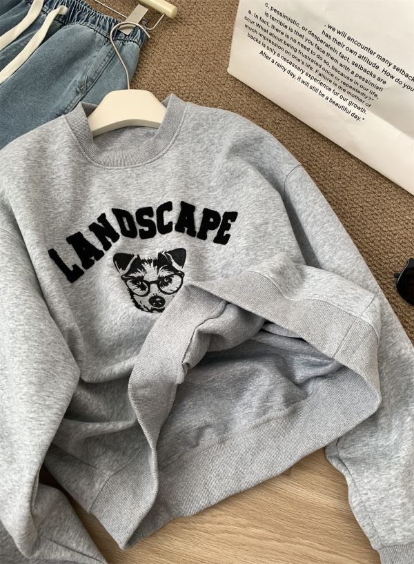 重工立體刺繡小狗韓系休閒T 重工立體刺繡小狗韓系休閒T