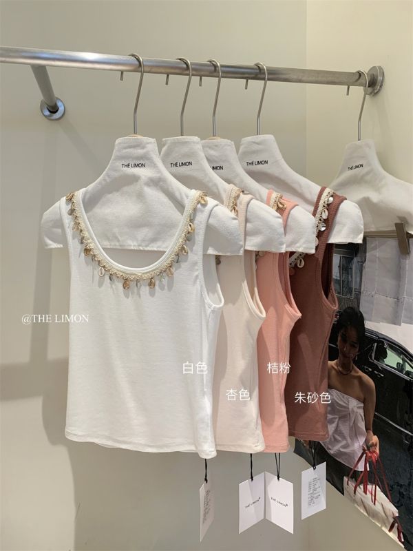 夏季貝殼修身吊帶背心-4色 夏季貝殼修身吊帶背心-4色