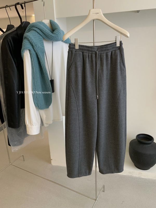 加絨加厚寬鬆彎刀休閒褲-2色 加絨加厚寬鬆彎刀休閒褲-2色