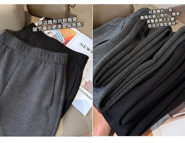 立體走線 自然垂感好穿遮肉顯瘦休閒褲-2色 立體走線 自然垂感好穿遮肉顯瘦休閒褲-2色