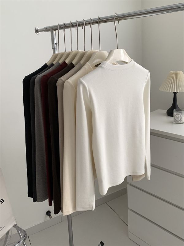 柔糯親膚好穿設計感正肩保暖打底上衣-8色 柔糯親膚好穿設計感正肩保暖打底上衣-8色